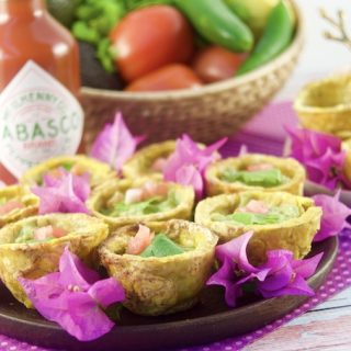 Give your parties a latin twist and enjoy crispy Plantain Cups filled with spicy guacamole sprinkled with dashes of Tabasco sauce