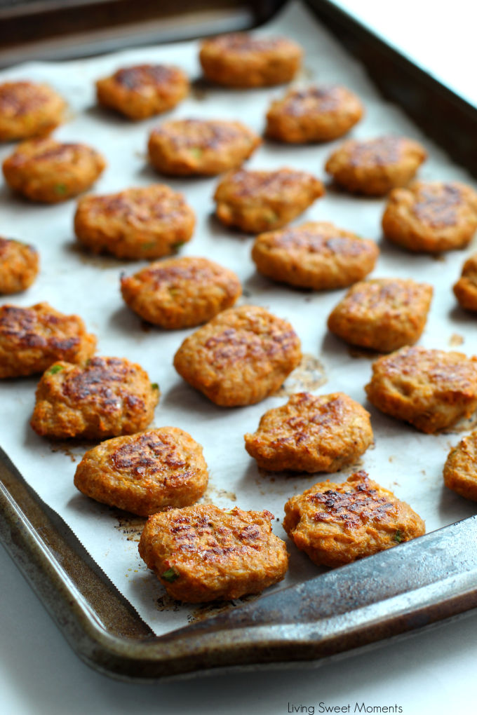 These delicious Sweet Potato Chicken Nuggets are baked to perfection and are Whole 30 & Paleo friendly. Perfect for a healthy kid-friendly weeknight dinner.