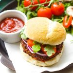 Veggie Burger - These vegan and GF veggie burgers are so good!. They are a healthy alternative to the original hamburger. Made with quinoa and black beans.